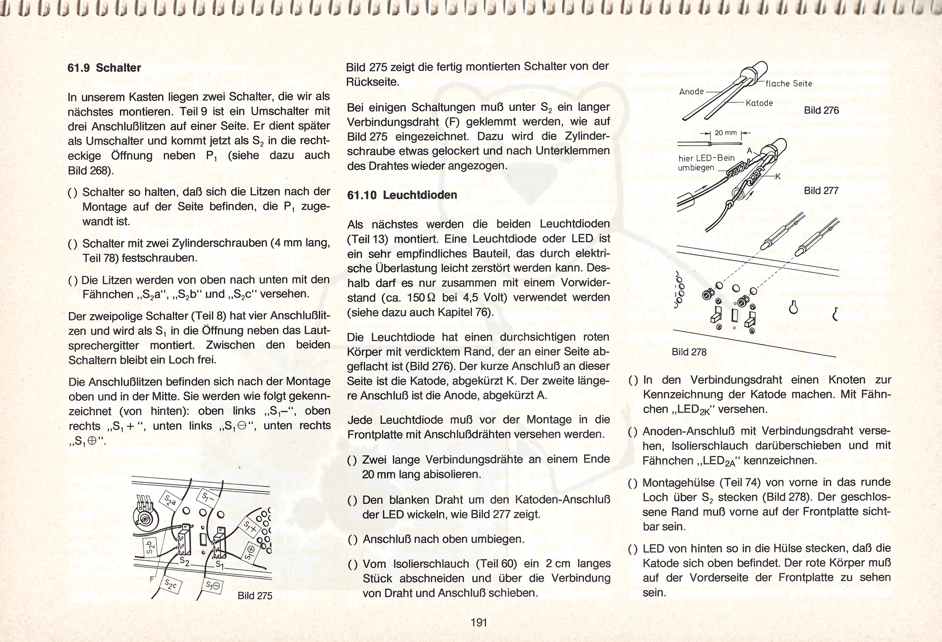 Kosmos Elektronik Labor E200 Handbuch Seite 191